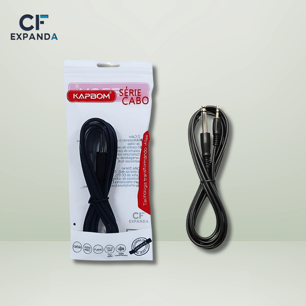 Cabo De Áudio P2 Para P10, Conectores Macho Estéreo, 1.8M instrumentos caixas mesas áudio PC celular