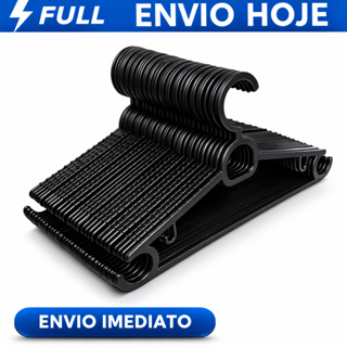 Kits Cabides preto adulto reforçado resistente linha premium luxo em Oferta na Shopee