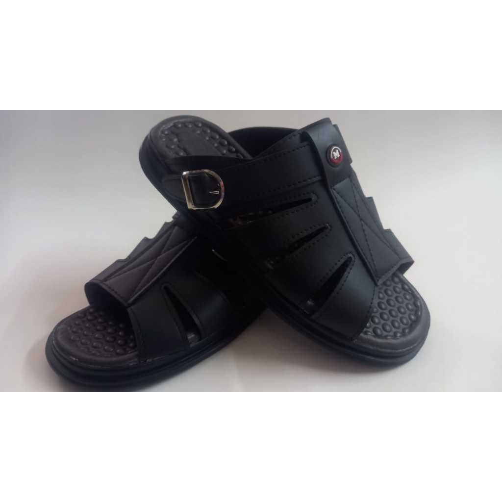 Sandália Chinelo Masculino Em Couro Legítimo Anti Stress Anatômico Ortopédico