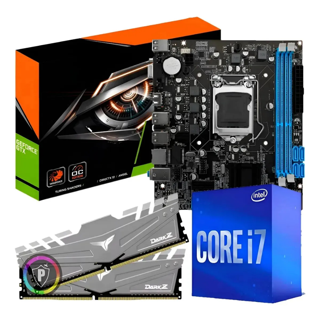 KIT UPGRADE GAMER - INTEL I7 3.6GHZ, PLACA GEFORCE, PLACA MÃE, 16GB RAM