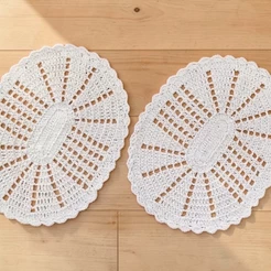 2 tapete de crochê pequeno o par varias cores