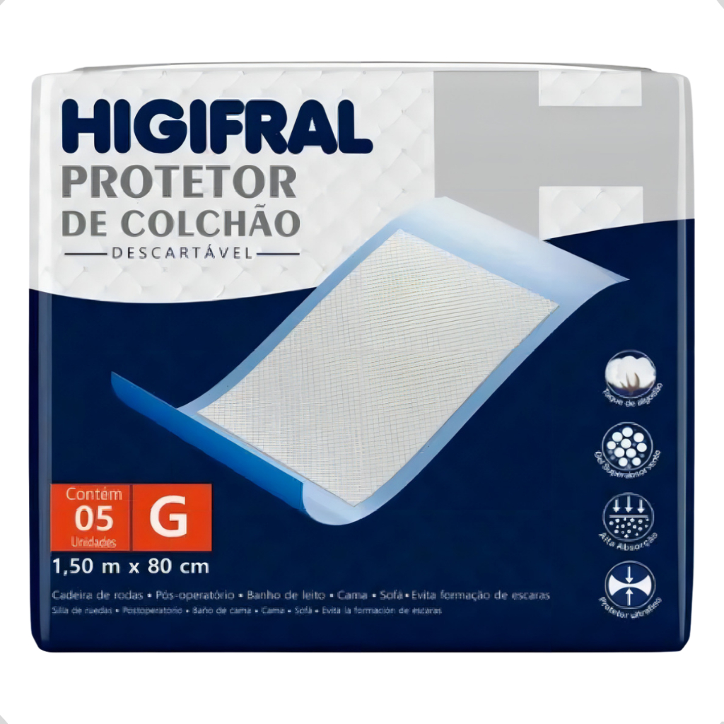 Protetor De Colchão Lençol Descartável Geriatrico Higifral G