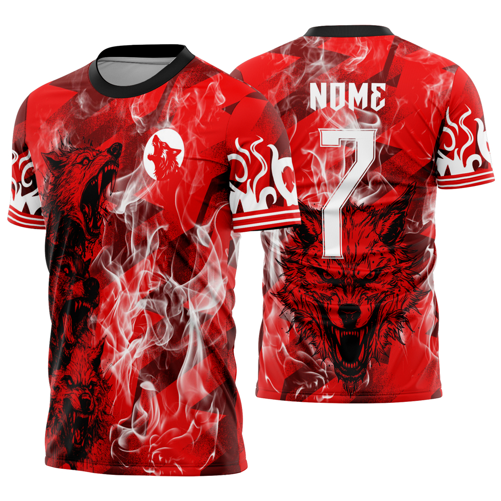 Camisa de uniforme para interclasse/jogos internos/futebol personalizada com nome e numero mod 842