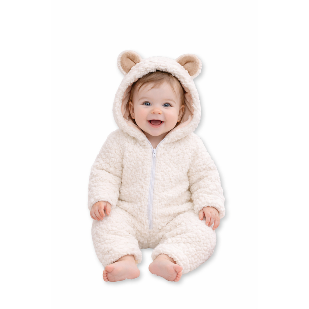 Macacão Bebê Menino e Menina Ursinho Sherpa Pele de Carneiro Infantil Quentinho Soft em Oferta na Shopee