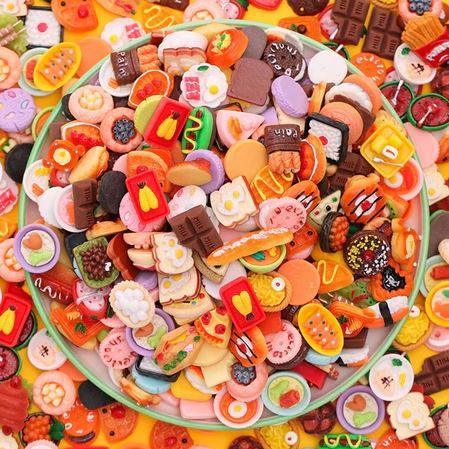 Kit Miniatura de Comidas Bebidas Simulação Decorativo Mini