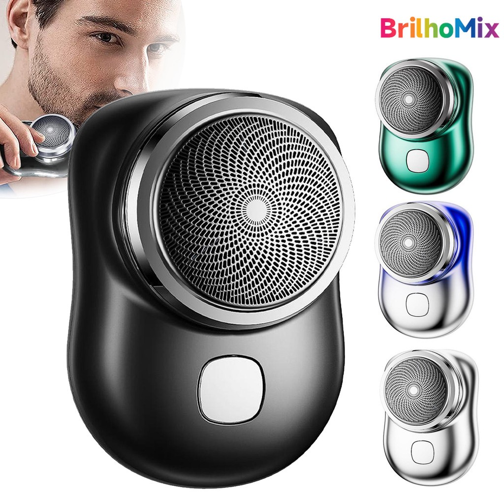 1/2/3 Pcs Fácil de transportar!Aparador de barba elétrico portátil à prova d'água tipo Mini C em Oferta na Shopee