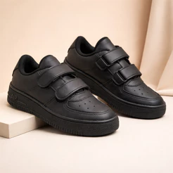 Tênis Infantil Unisex Masculino e Feminino Colegial Escolar Casual Confortável Calce Fácil Leve Com Tiras Duplas
