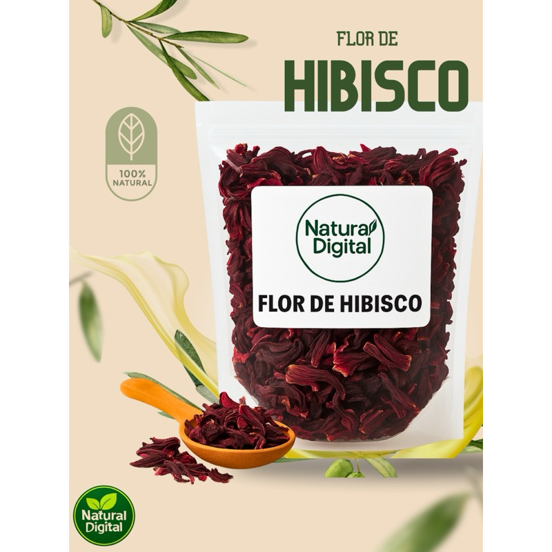 Flor de Hibisco Desidratada Natural Digital – 250 g | 500 g | 1 kg em Oferta na Shopee