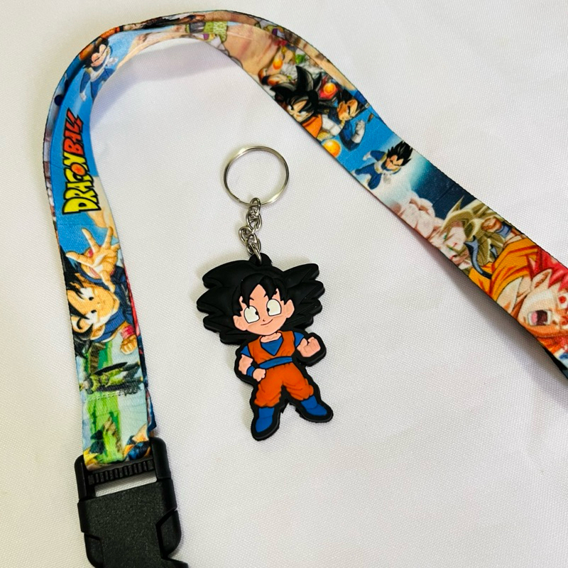 Kit Dragon Ball Z Cordão Tirante + Chaveiro Emborrachad