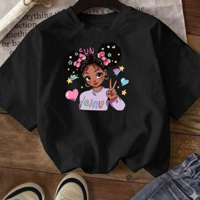 T-shirt menina infantil algodão juvenil criança cores sortidas