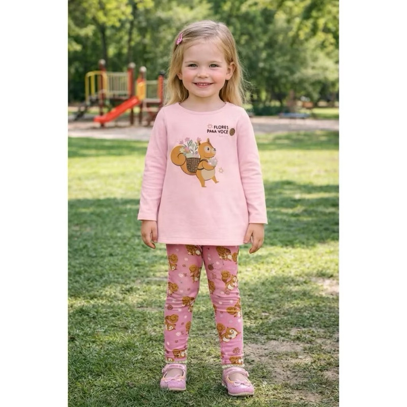 Conjunto Meia Estação Malwee Kids Infantil Menina com Estampa Fofa Sortida