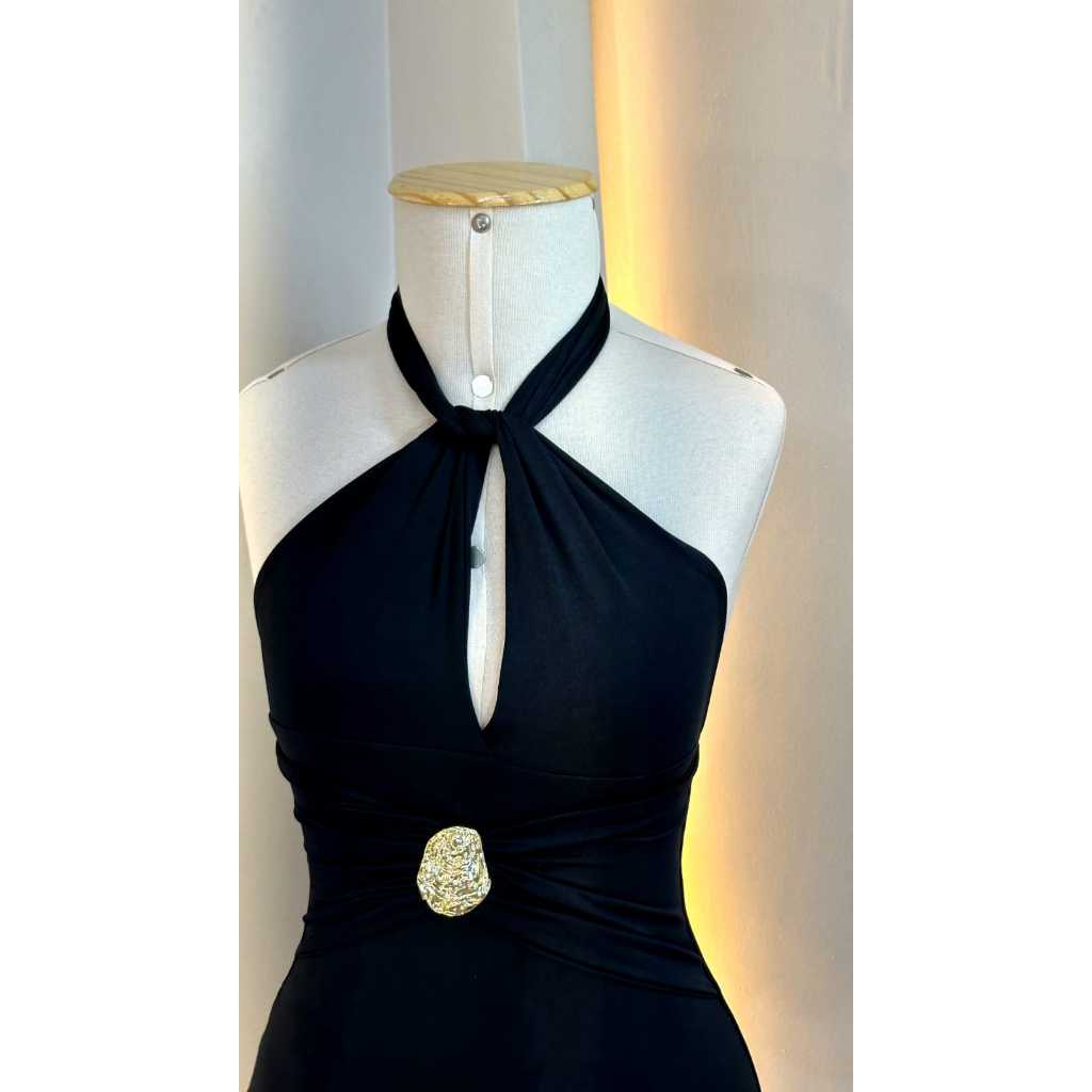 Blusa Feminina multiformas casual chic festa decote tecido premium duplo blusa multi amarração