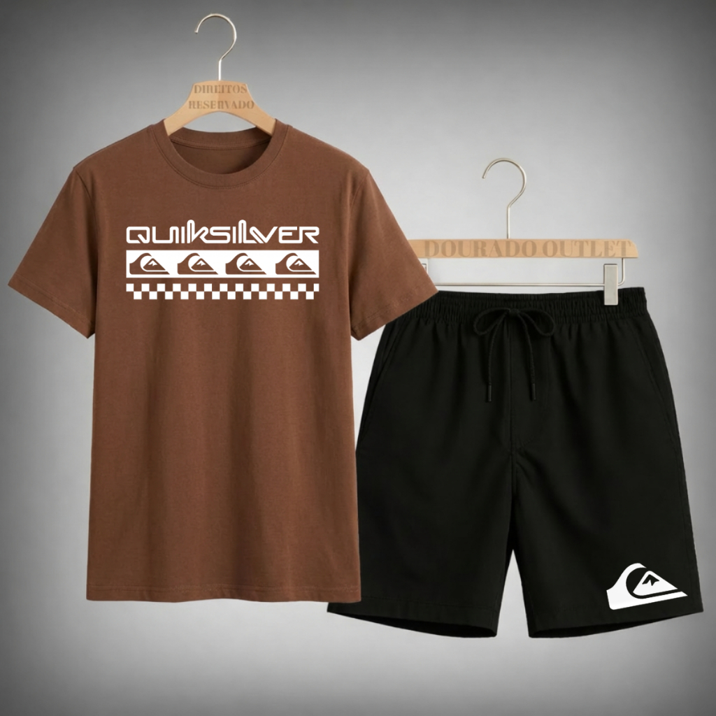 Conjunto Camiseta + Shorts Mauricinho Masculino VARIAS ONDAS Lançamento Alta Qualidade Exclusivo Primavera Verão