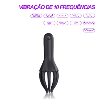 Masturbador Masculino Polvo 10 Frequências Vibratórias Recarregável em Oferta na Shopee
