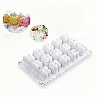Forma Silicone Vela Bubble 15 Cavidades Artesanato Luxo Branco