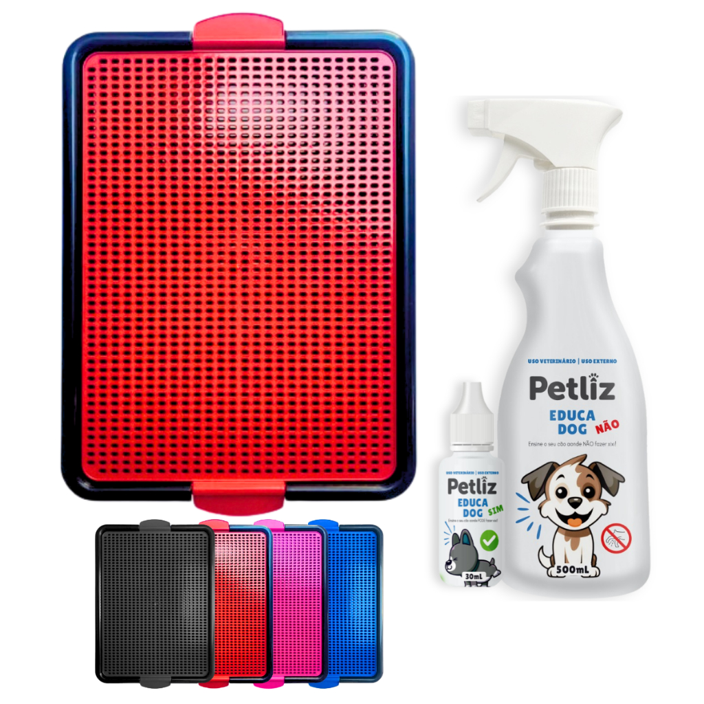 Tapete Sanitário Banheiro Higiênico Canino Cães + Adestrador Educador EducaDog Xixi Sim e Não Petliz em Oferta na Shopee