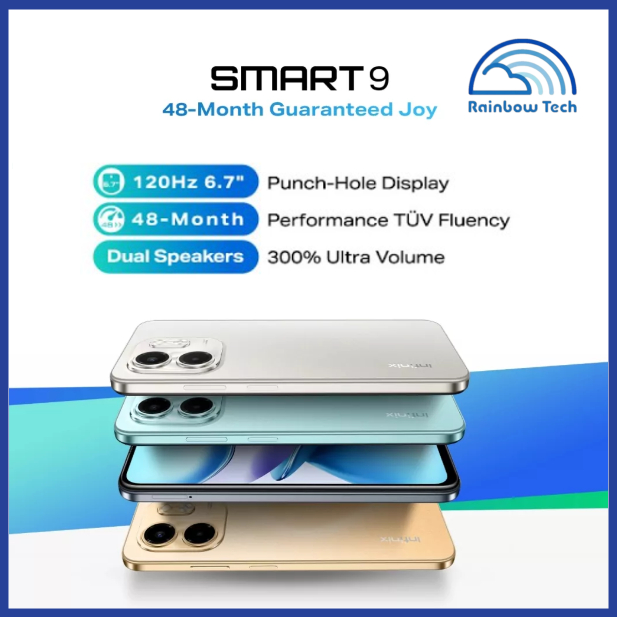 Infinix Smart 9 4G– Tela 6.7” 120Hz, 128GB, 8GB RAM