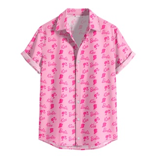 Camisa De Botão Barbie E Ken Rosa [Ref-134] em Oferta na Shopee