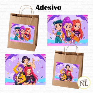 Adesivo para sacolinha kraft Guerreiras K Pop em Oferta na Shopee