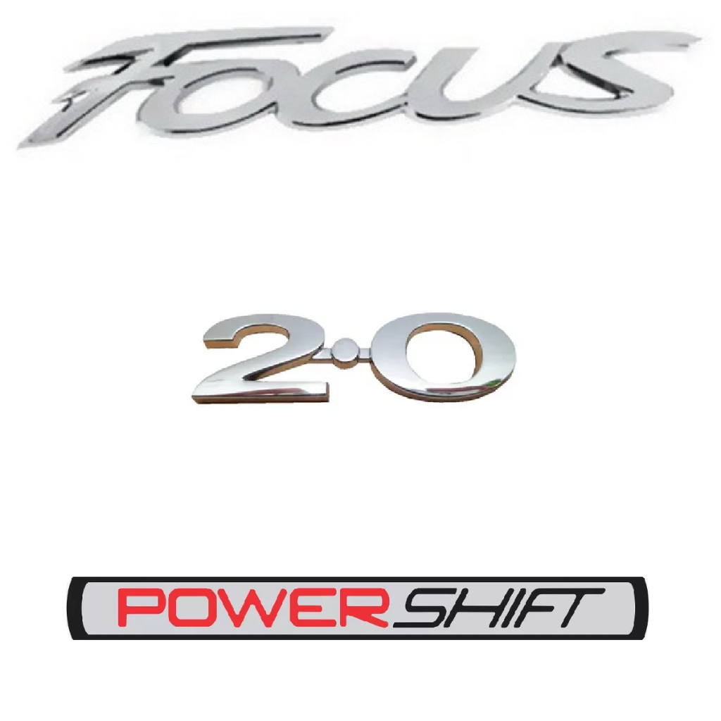 Emblemas Focus + Powershift + 2.0 Linha Ford (kit 3 Peças)