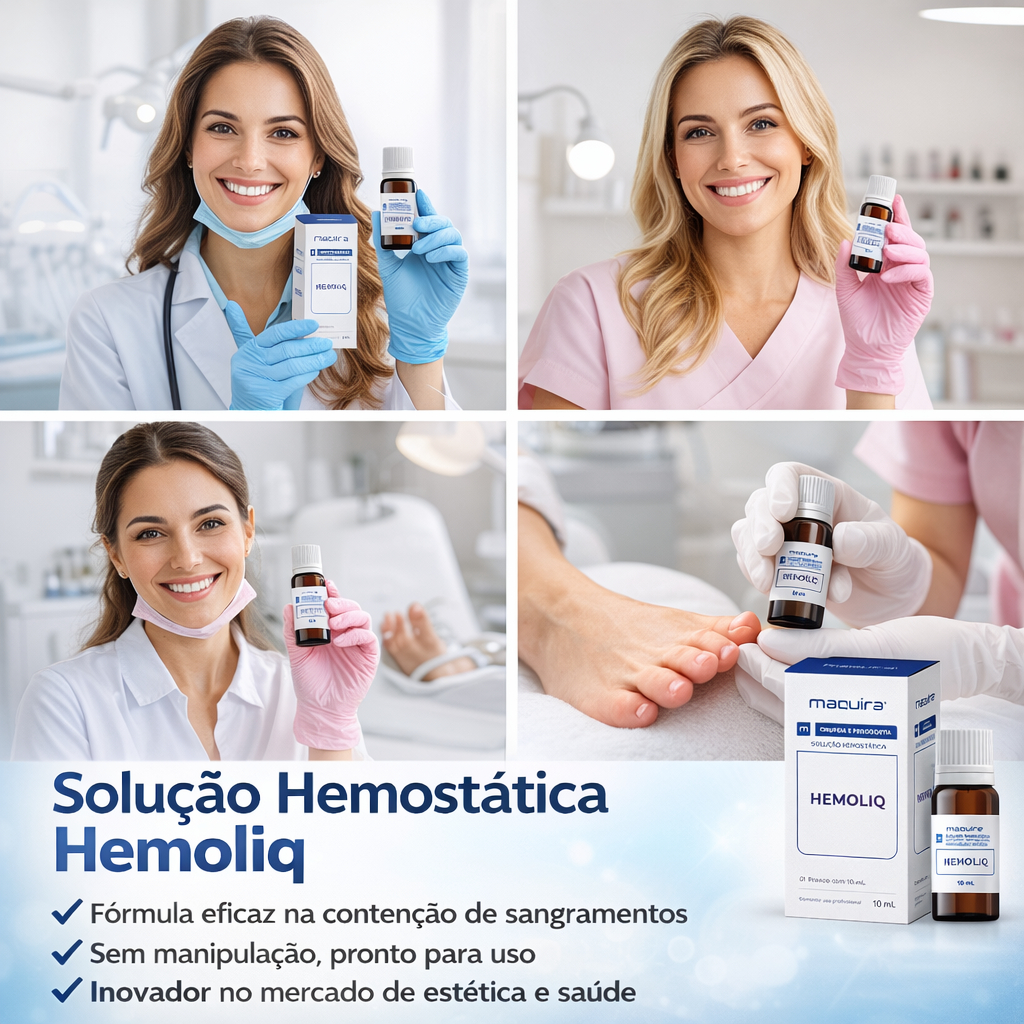 Hemoliq Solução Hemostática 10ml Podologia / Manicure / Odontologia Maquira em Oferta na Shopee