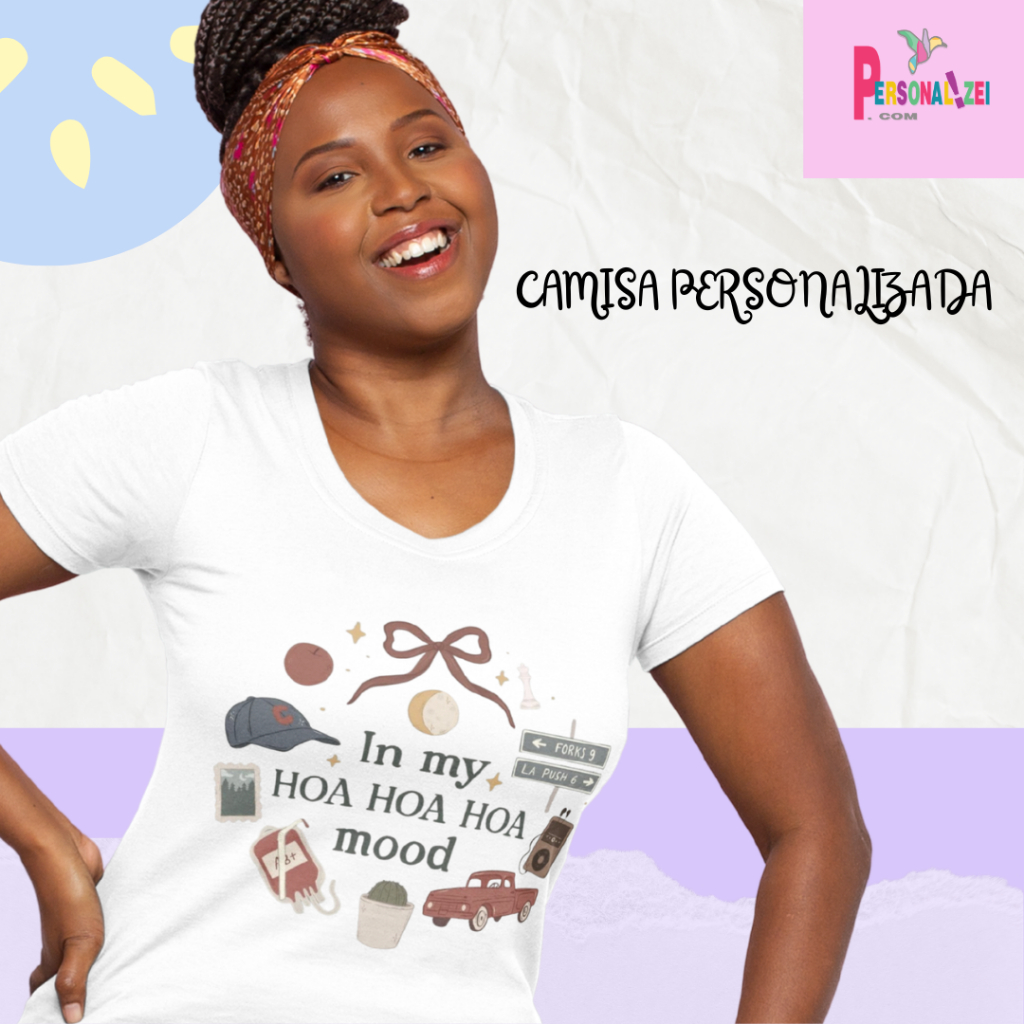 Camisa Crepúsculo In My Hoa Hoa Hoa Mood Camiseta HOA MOOD Estampada Presente Twilight