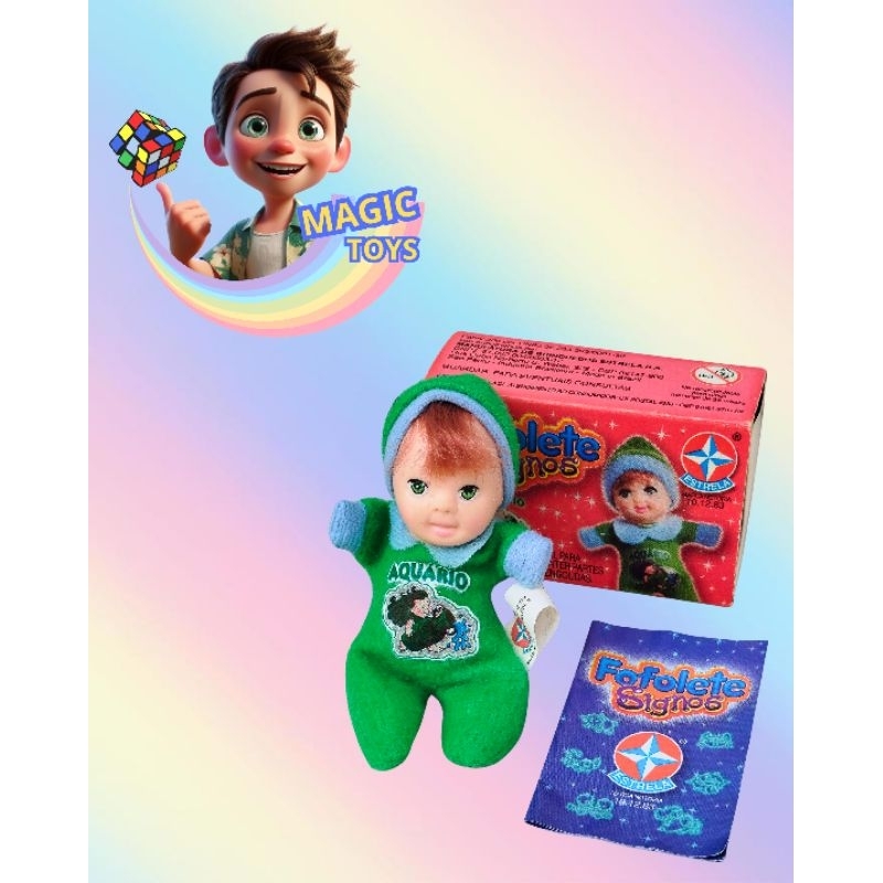 Boneca antiga Fofolete da Estrela, coleção Signos - Aquário