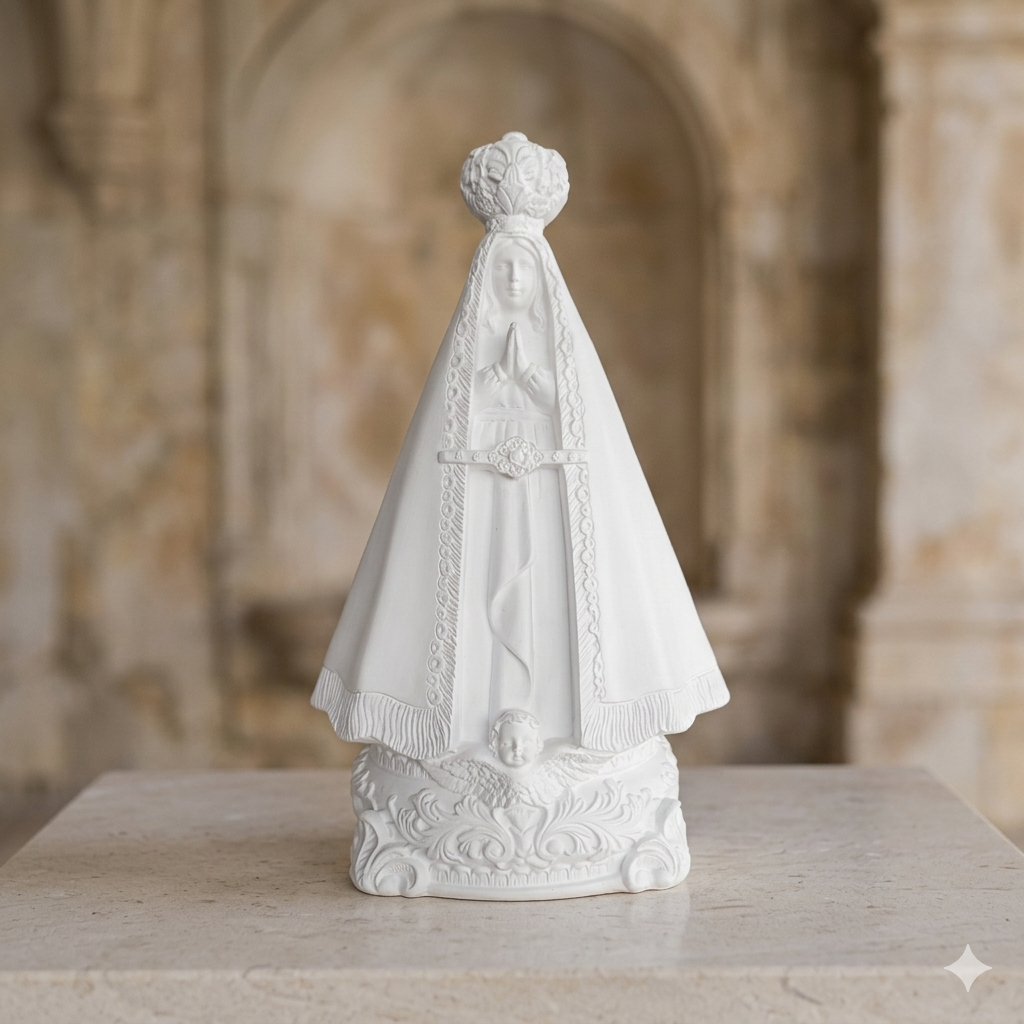 Kit 2 4 ou 6 Nossa Senhora Aparecida 24cm Gesso Cru Branco Imagem Sacra Para Pintar Artesanato