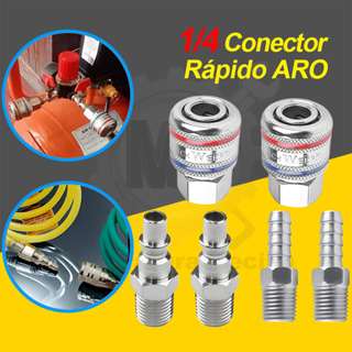 Kit 6 Engate Rapido Ar Comprimido 1/4 Pneumatico Compressor em Oferta na Shopee