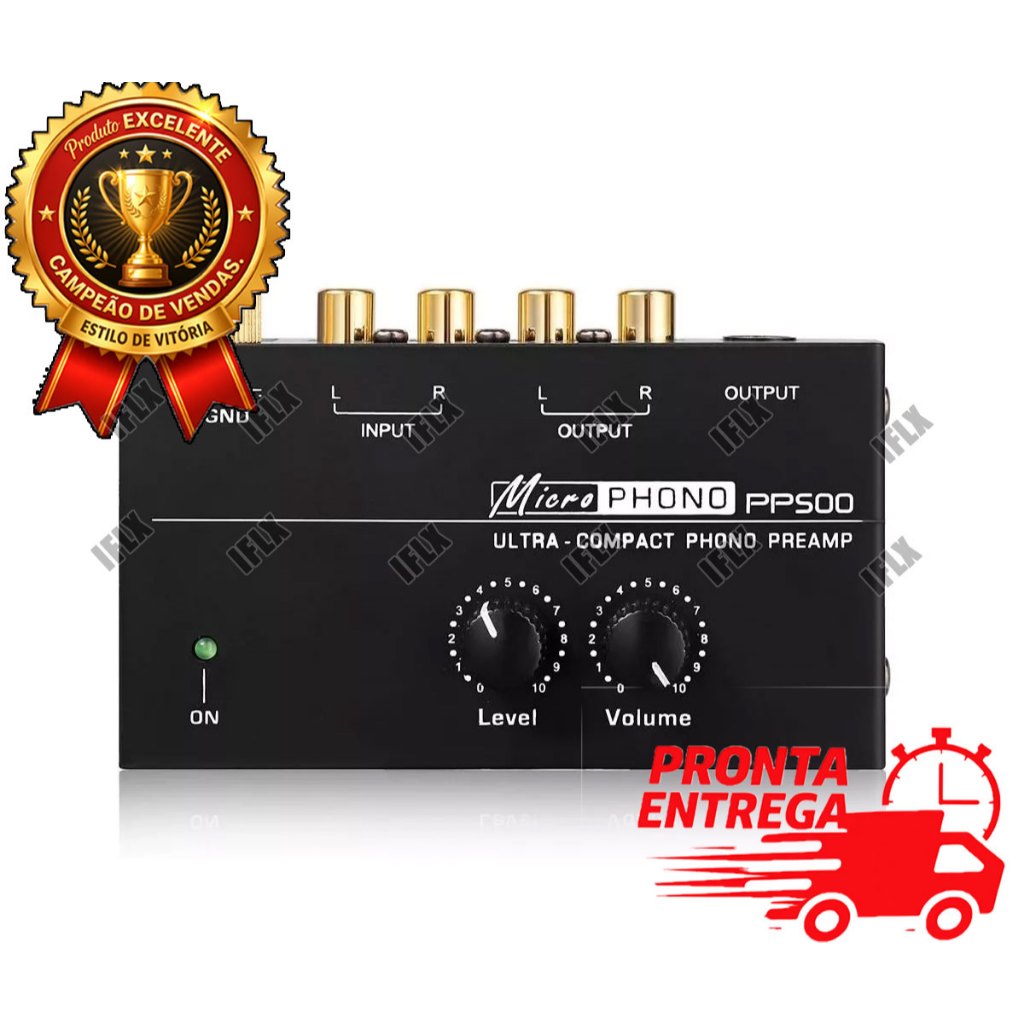 Pre Amplificador Pp500 Para Toca Disco Vinil Phono Pp-500 em Oferta na Shopee