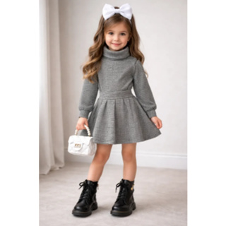 Conjunto Infantil Menina Meia Estação Inverno Blusa Manga Longa + Short-saia - Tam 04 ao 10 em Oferta na Shopee