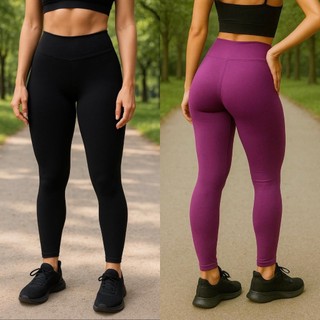Kit 2 Legging suplex ; Kit Legging Fitness ; Legging Fitness preta ; Legging preta