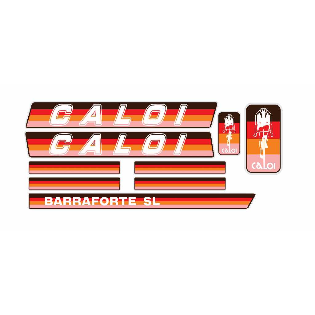Adesivos Bicicleta Caloi Barra Forte SL 1982 Vermelho