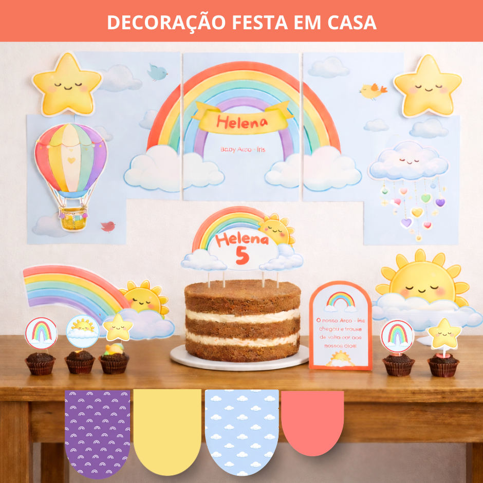 Decoração de Festa Infantil Personalizada I Kit Festa Só um Bolinho I Aniversário I Mesversário I Festa Escola