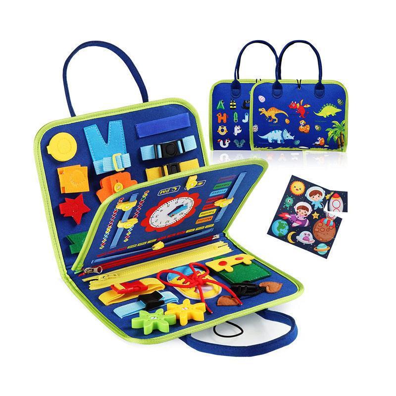 Brinquedos básicos de habilidades de vida para crianças Montessori Busy Board Sensory Toys Presentes