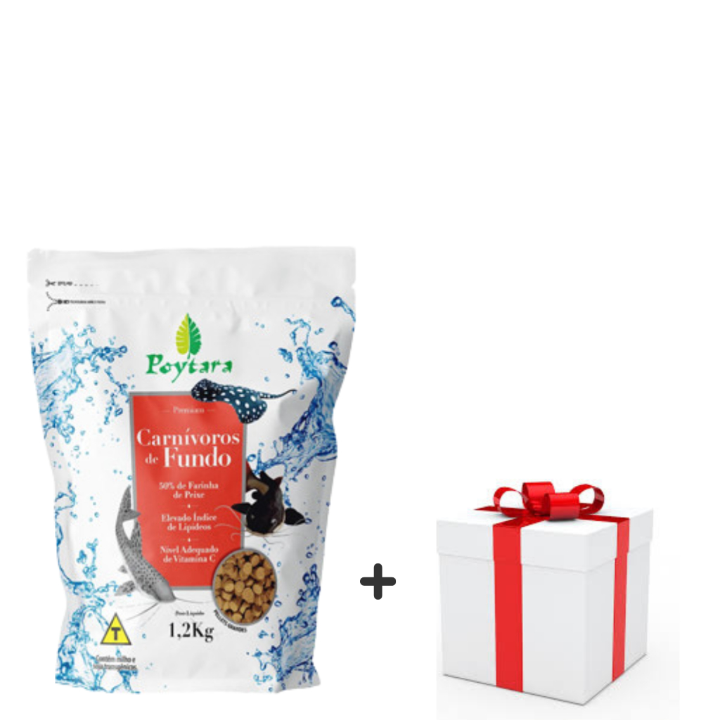 Poytara Carnívoro De Fundo 1,2kg Ração Tam G P/peixes Jumbo