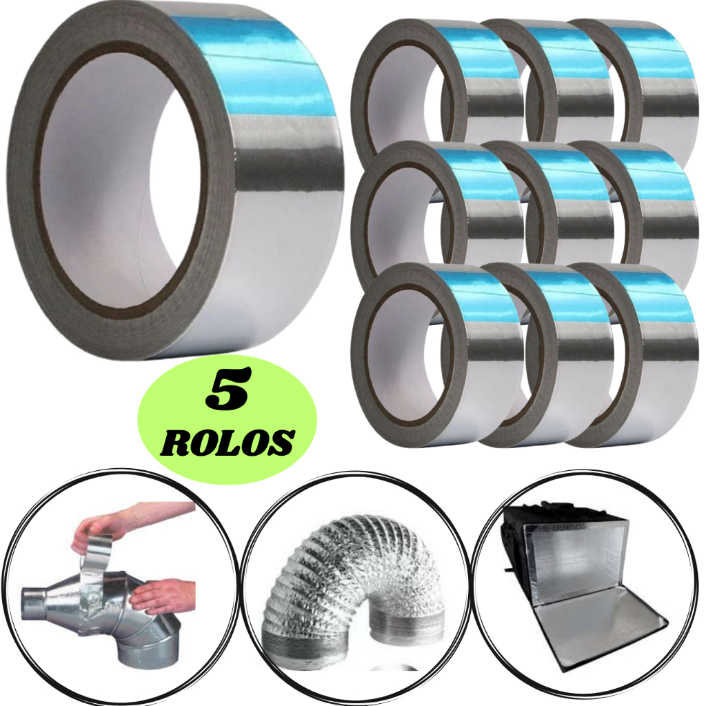5 FITA ALUMINIZADA 150 METROS, TERMICA, AR CONDICIONADO, CAIXA DE ISOPOR, LINHA PREMIUM