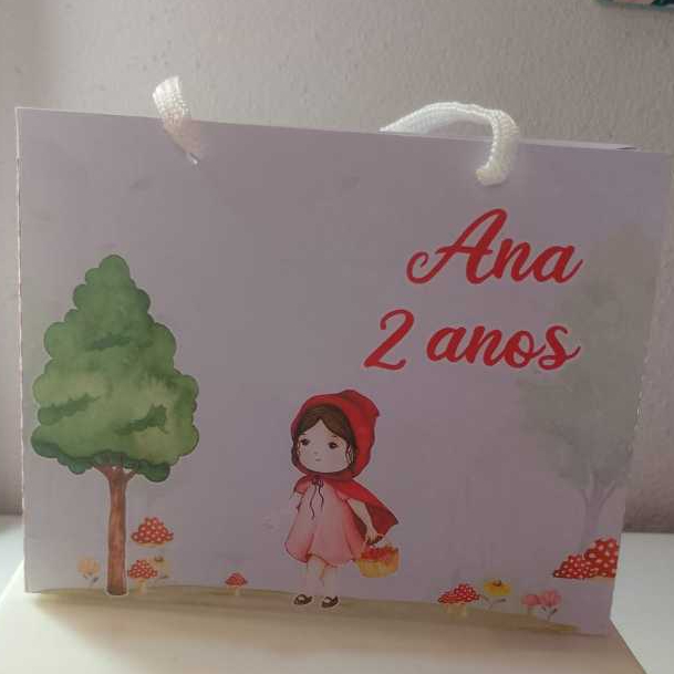 Sacolinha chapeuzinho vermelho Personalizado/Sacolinha /Lembrancinha/Mimos/Pegue e Monte