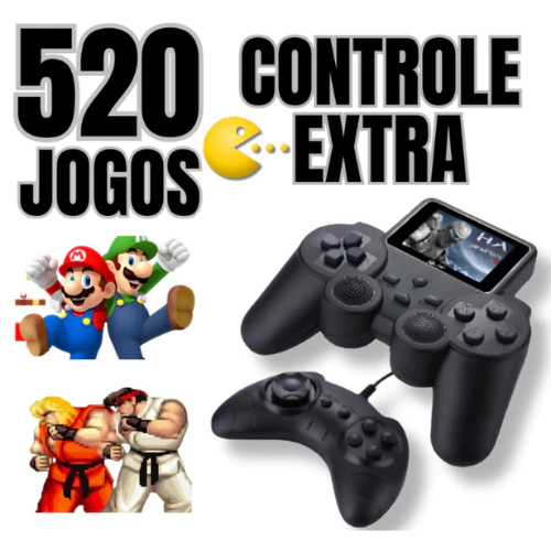 Vídeo Game 520 Em 1 Games Retro - Console Com 520 Jogos - MM-YXJ10-1