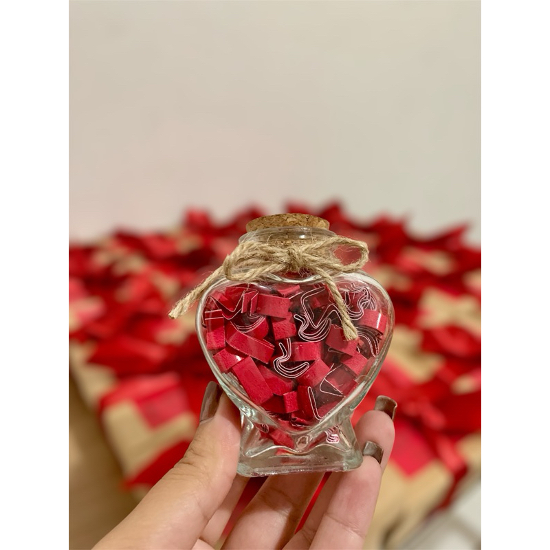 Presente Romântico – 100 Motivos para Amar em Caixa de MDF com Laço em Oferta na Shopee