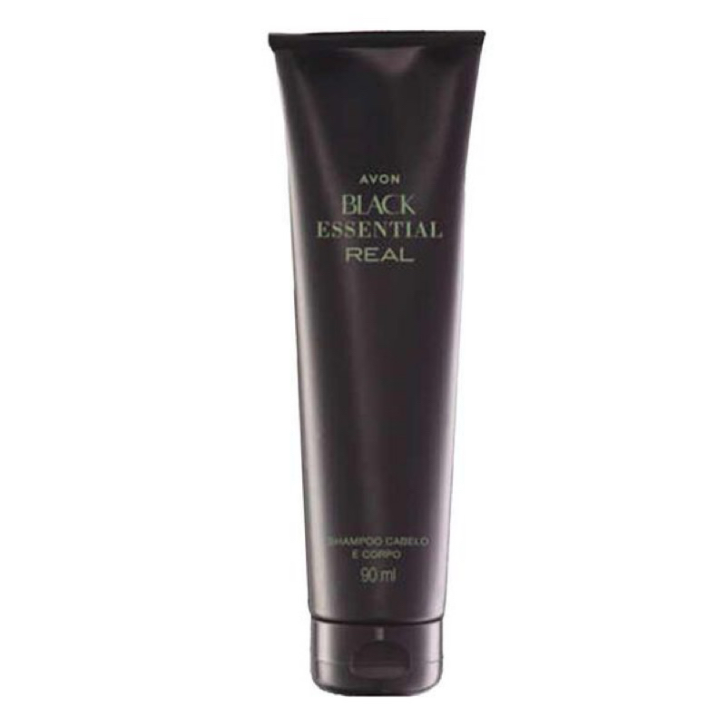 Black Essential Real Shampoo Cabelo e Corpo 90ml - Masculino - Avon
