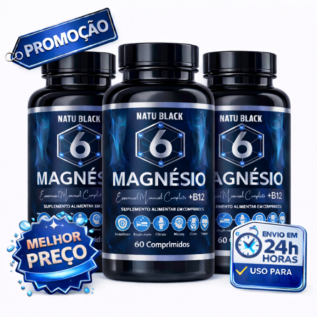 6 Magnesio + Vitamina B12 Bisglicinato Ascorbato Citrato Malato Óxido Taurato - ENVIO IMEDIATO