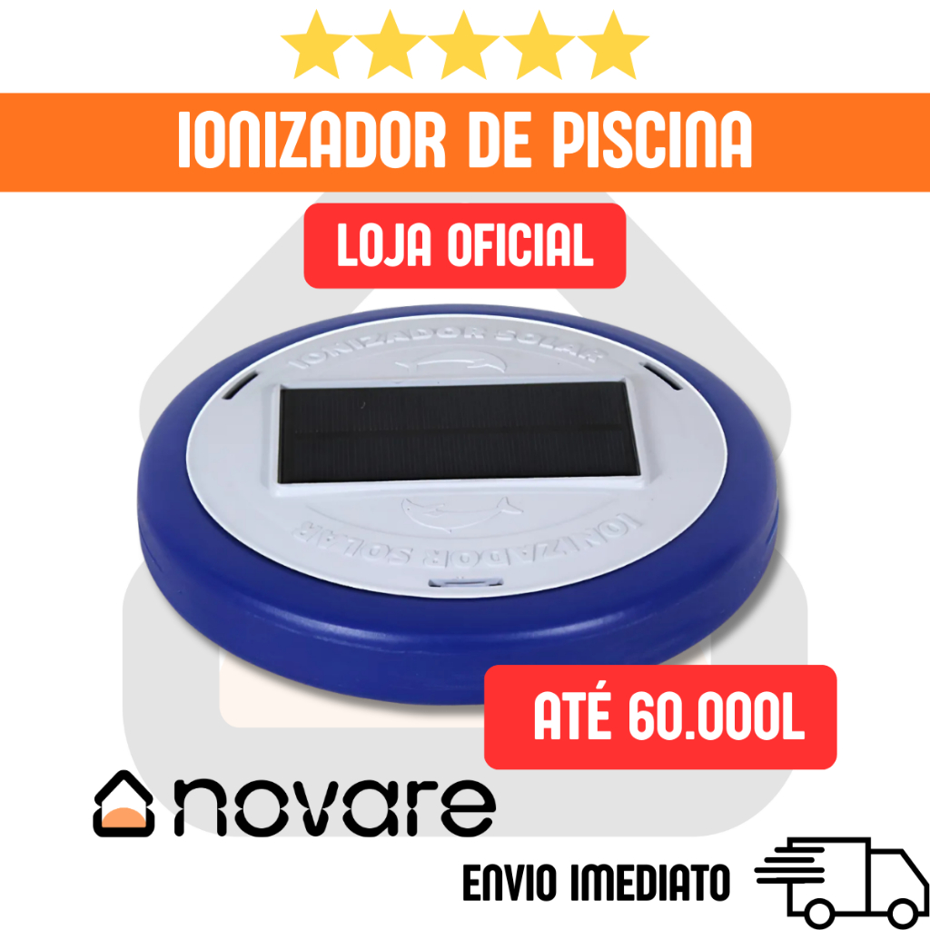 Ionizador Solar para Piscina até 60.000 L | Adeus Cloro Algas e Fungos | Mec Pet