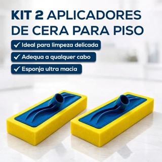 Kit 2 Esponja Aplicadora de Cera com Suporte para Cabo – Esponja para Passar Cera em Pisos e Tábuas em Oferta na Shopee