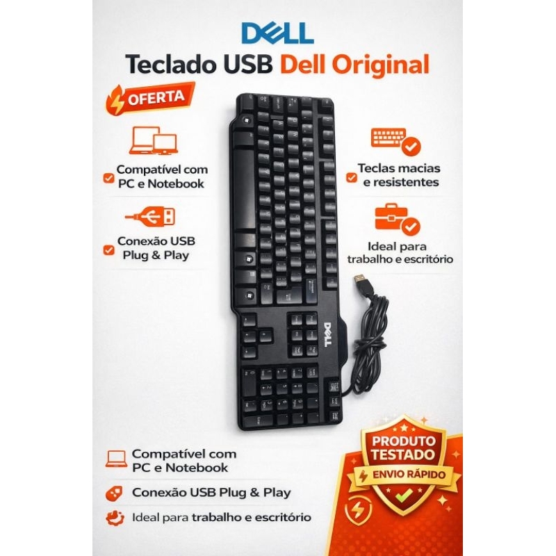 Teclado Dell semi novo  SK-8115 USB Padrão ABNT2