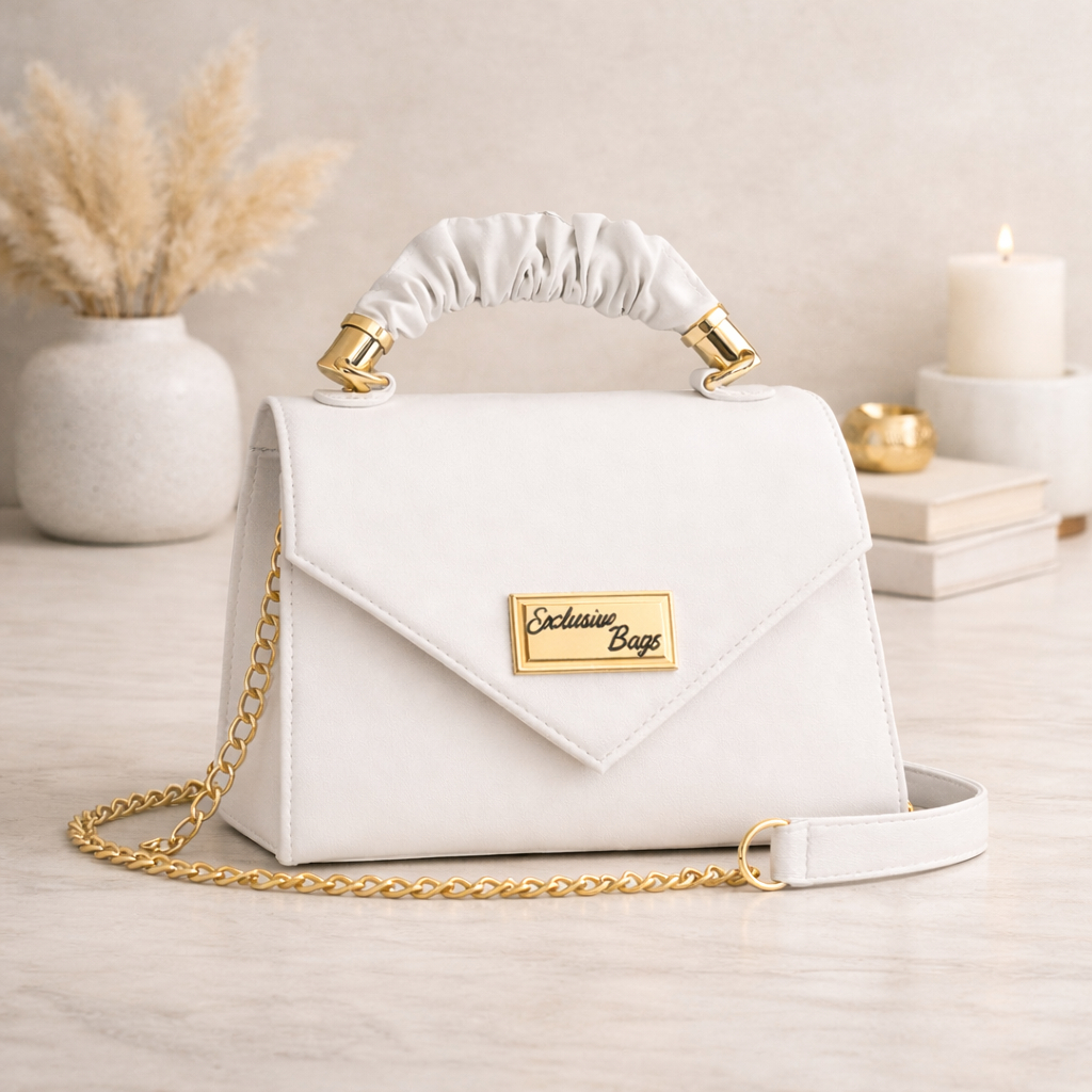 Bolsa Feminina Premium com Alça Franzida | Elegância Minimalista Luxo em Oferta na Shopee