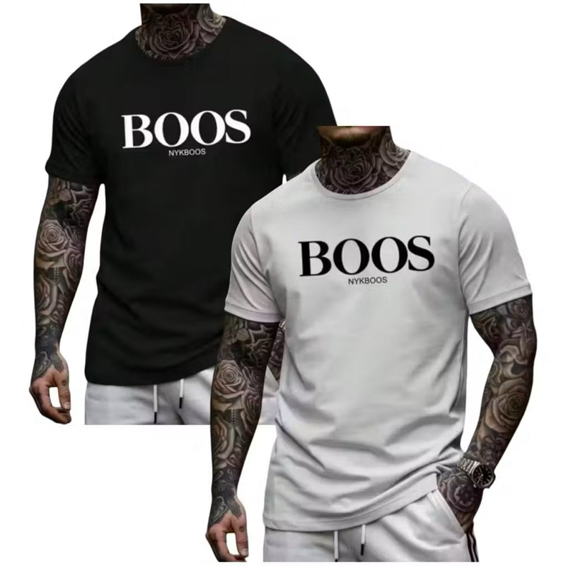 KIT Conjunto 2 Camisetas Masculina Bo...os 100% Algodao Camisa Gola Redonda Malha Premium | Plus Size P ao G4 em Oferta na Shopee