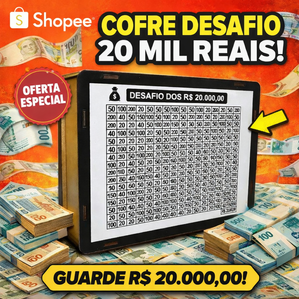 Cofre Desafio 20 Mil Reais