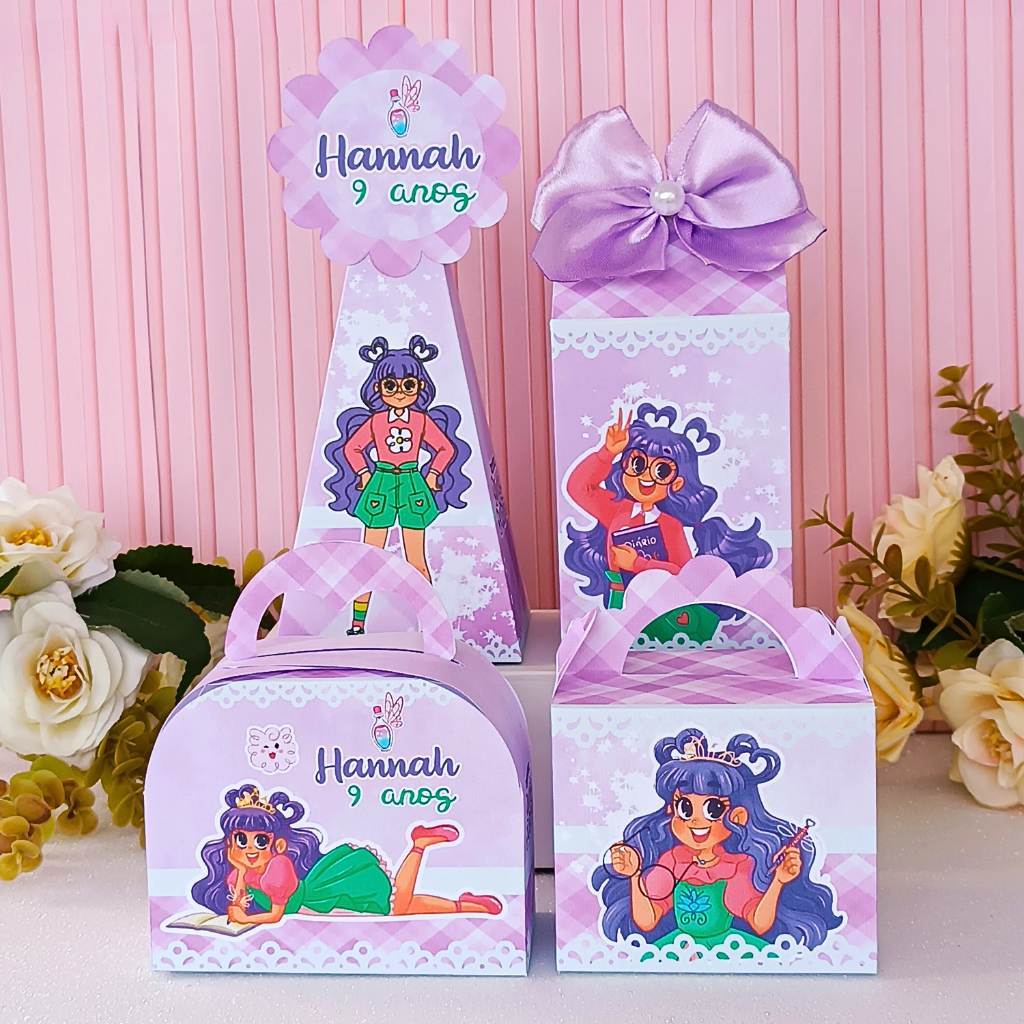 PEGUE E MONTE Kit Festa Lembrancinhas Diário de uma Princesa Desastrada Caixas Personalizadas para Festa  Aniversário