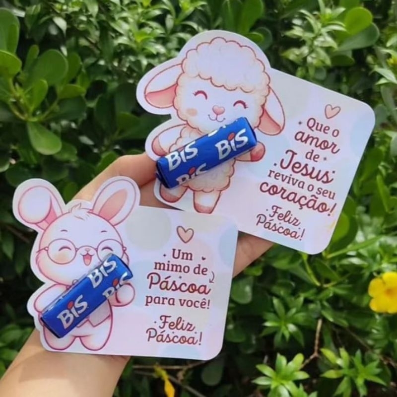 Card Personalizado de Páscoa - Porta Bis - 25 e 50 Unidades